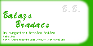 balazs bradacs business card