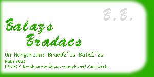 balazs bradacs business card